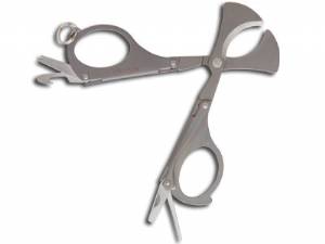 Multi-task cigar scissors with bead blast finish