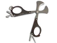 Multi-task cigar scissors with black teflon finish